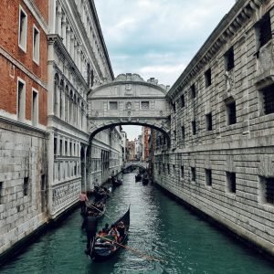Vistas del Puente de los suspiros, Venecia